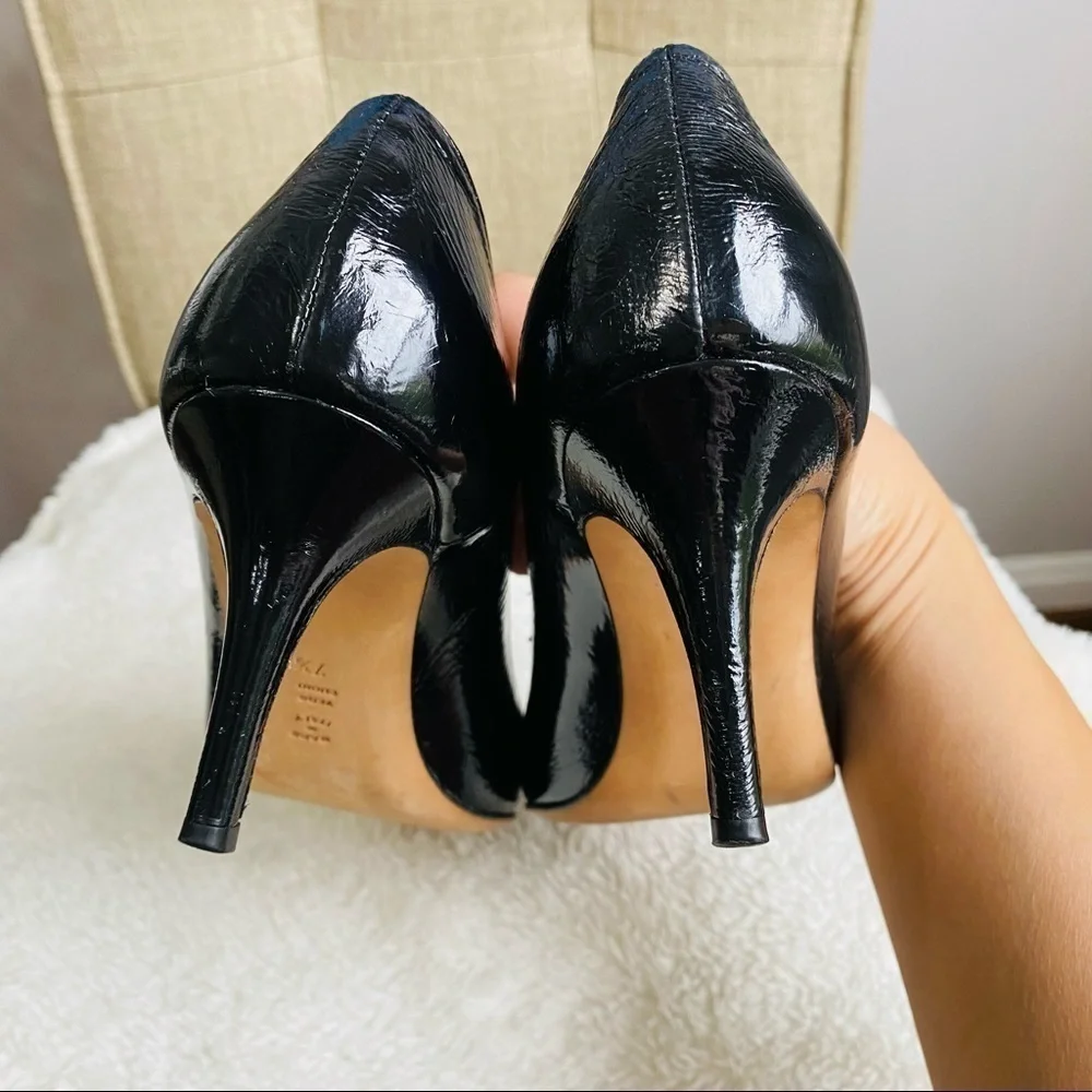 Butter shoes patent leather black 3” heels